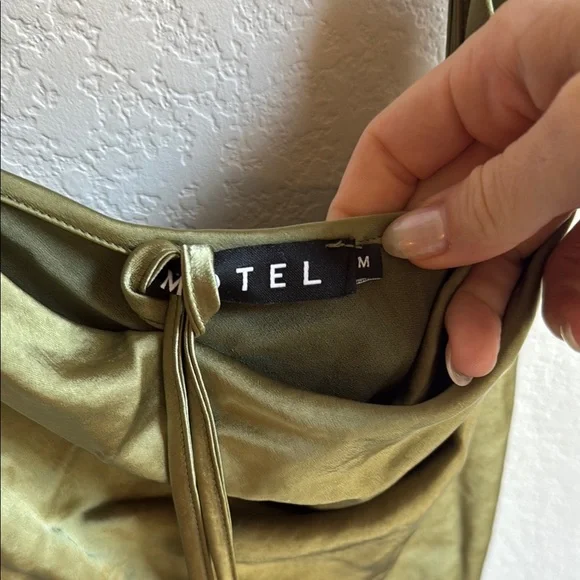 Motel Olive Green Slip Dress - Picture 4 of 4